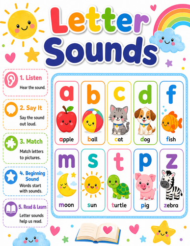 Letter Sounds I Preschool I Infographic