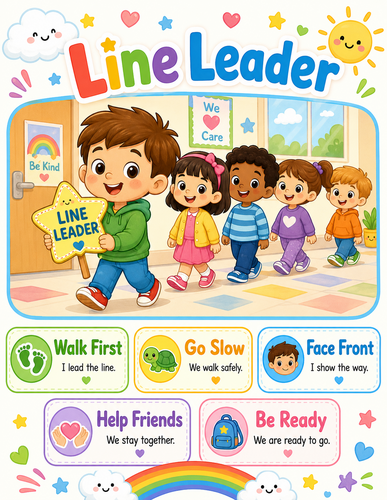 Line Leader I Preschool I Infographic