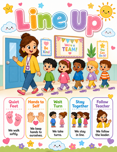 Line Up I Preschool I Infographic