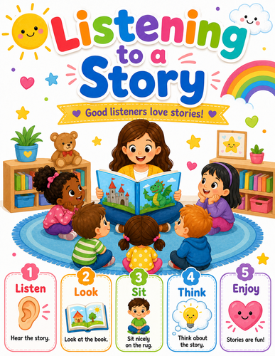 Listening to a Story I Preschool I Infographic