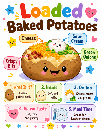Loaded Baked Potatoes I Preschool I Infographic