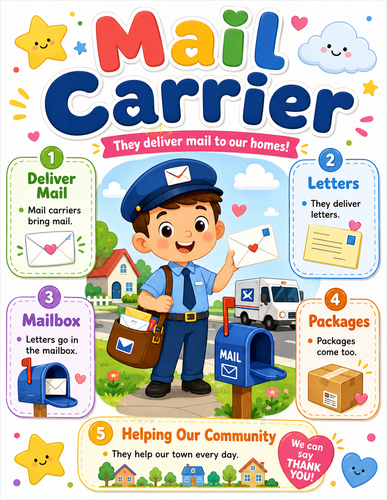 Mail Carrier I Preschool I Infographic