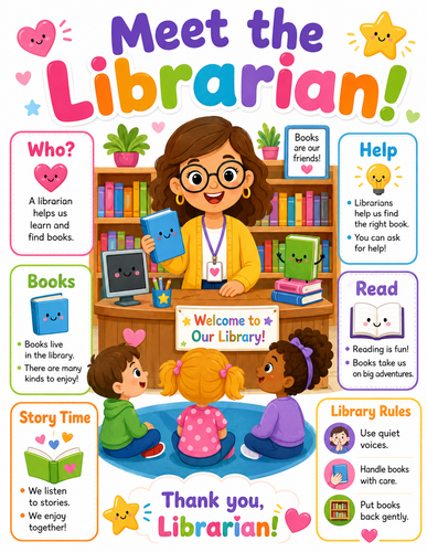 Meet the Librarian I Preschool I Infographic