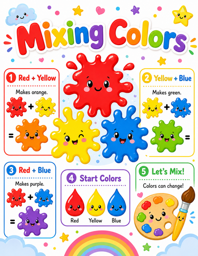 Mixing Colors I Preschool I Infographic