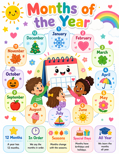 Months of the Year I Preschool I Infographic