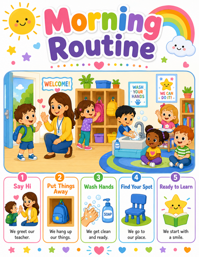 Morning Routine I Preschool I Infographic
