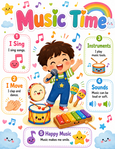 Music Time I Preschool I Infographic