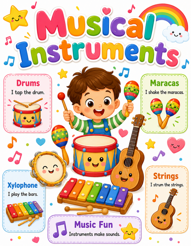 Musical Instruments I Preschool I Infographic