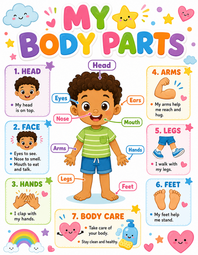 My Body Parts I Preschool I Infographic