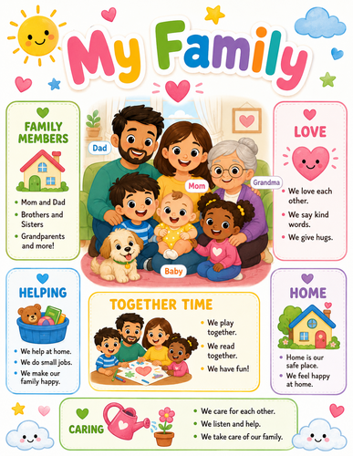 My Family I Preschool I Infographic