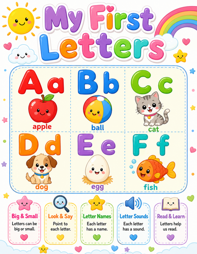 My First Letters I Preschool I Infographic