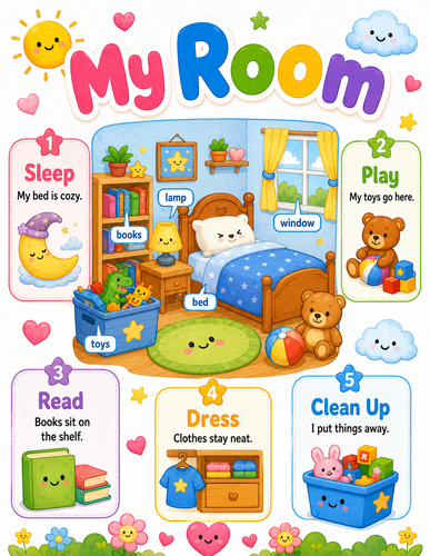 My Room I Preschool I Infographic