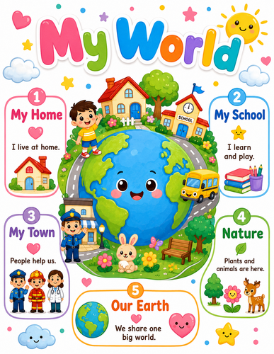 My World I Preschool I Infographic