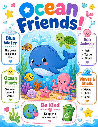 Ocean Friends I Preschool I Infographic