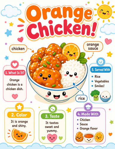 Orange Chicken I Preschool I Infographic