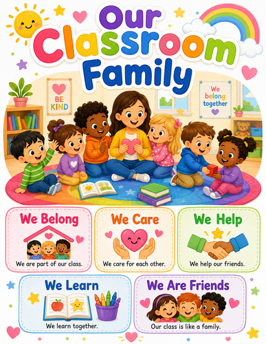 Our Classroom Family I Preschool I Infographic