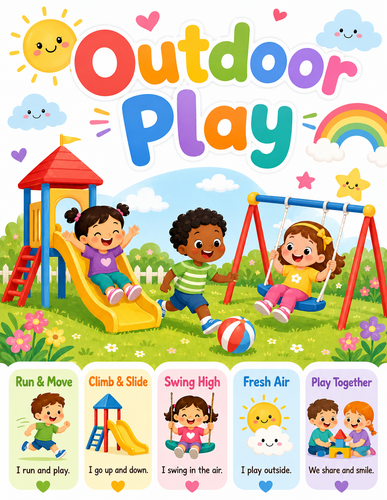 Outdoor Play I Preschool I Infographic
