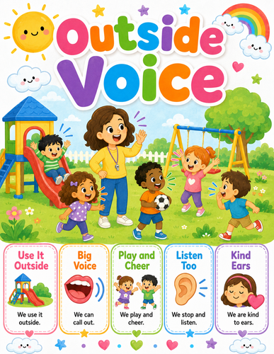Outside Voice I Preschool I Infographic