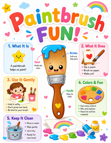 Paintbrush Fun I Preschool I Infographic