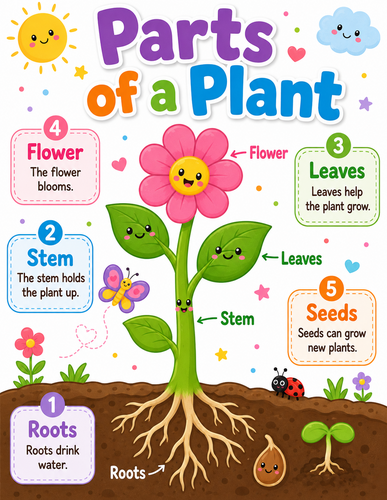 Parts of a Plant I Preschool I Infographic