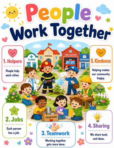 People Work Together I Preschool I Infographic