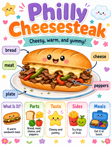 Philly Cheesesteak I Preschool I Infographic