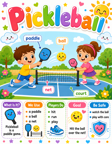 Pickleball I Preschool I Infographic