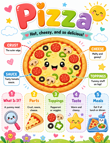 Pizza I Preschool I Infographic