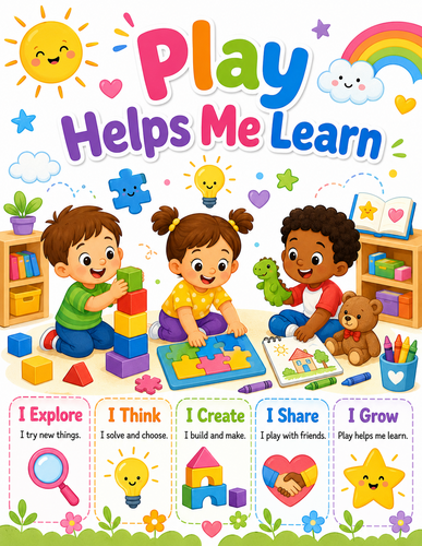 Play Helps Me Learn I Preschool I Infographic