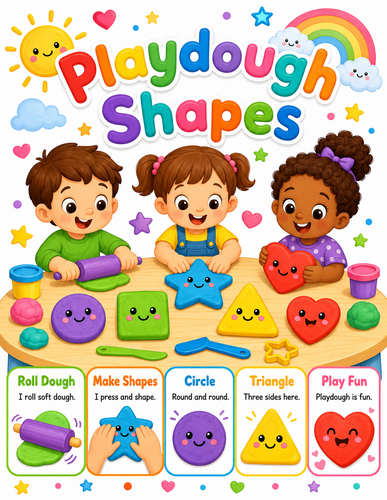 Playdough Shapes I Preschool I Infographic