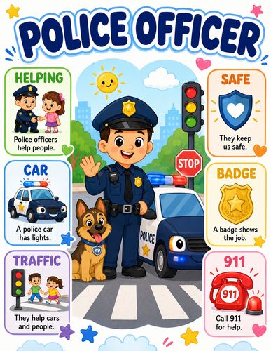 Police Officer I Preschool I Infographic