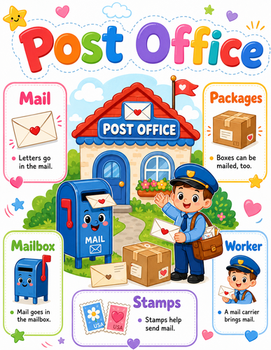 Post Office I Preschool I Infographic