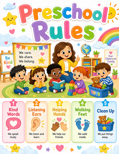 Preschool Rules I Preschool I Infographic