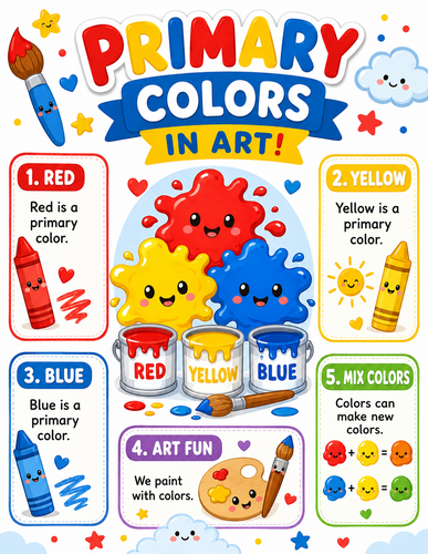 Primary Colors in Art I Preschool I Infographic
