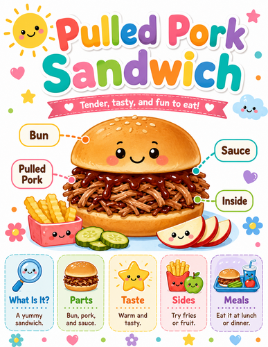Pulled Pork Sandwich I Preschool I Infographic