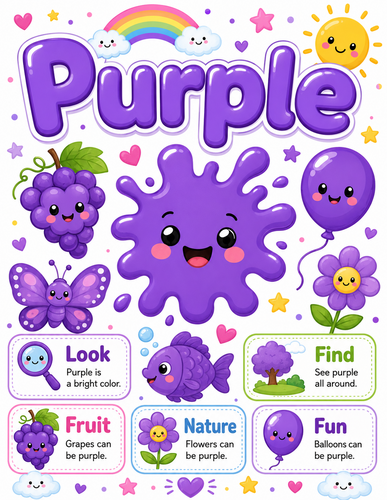 Purple I Preschool I Infographic