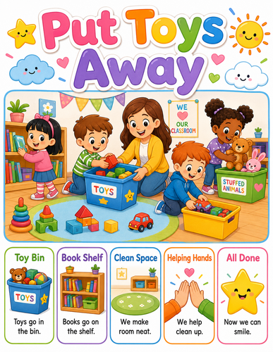 Put Toys Away I Preschool I Infographic