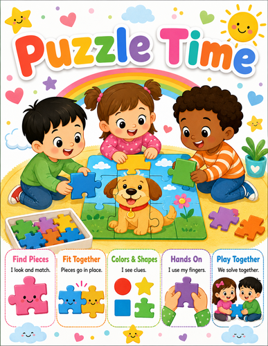 Puzzle Time I Preschool I Infographic