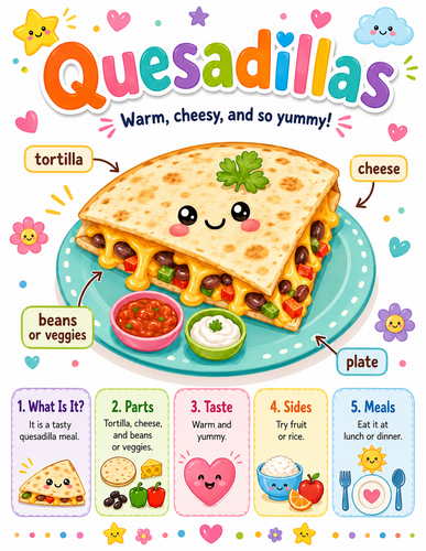 Quesadillas I Preschool I Infographic