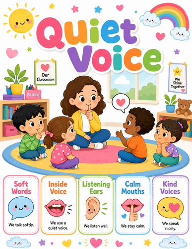 Quiet Voice I Preschool I Infographic
