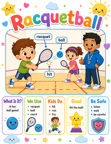 Racquetball I Preschool I Infographic