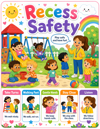 Recess Safety I Preschool I Infographic