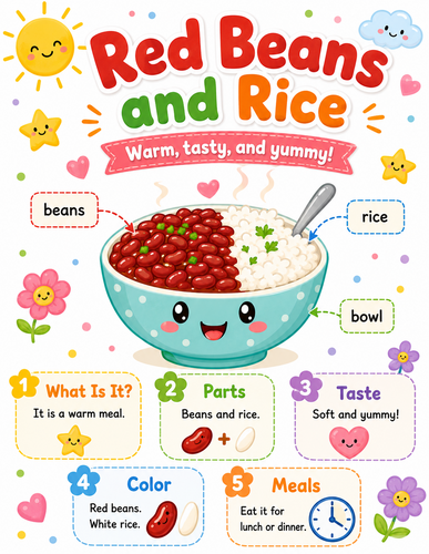 Red Beans and Rice I Preschool I Infographic
