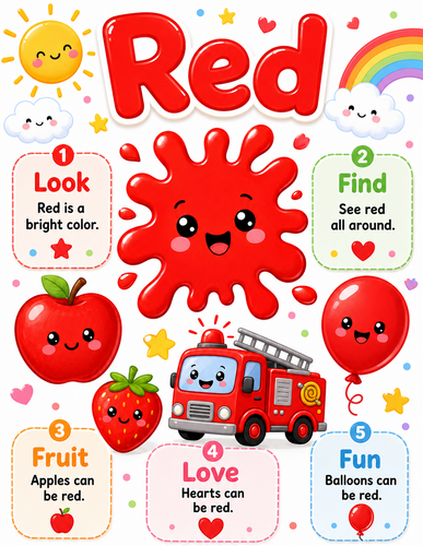Red I Preschool I Infographic