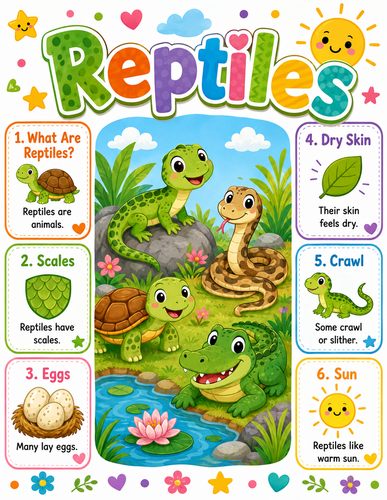 Reptiles I Preschool I Infographic