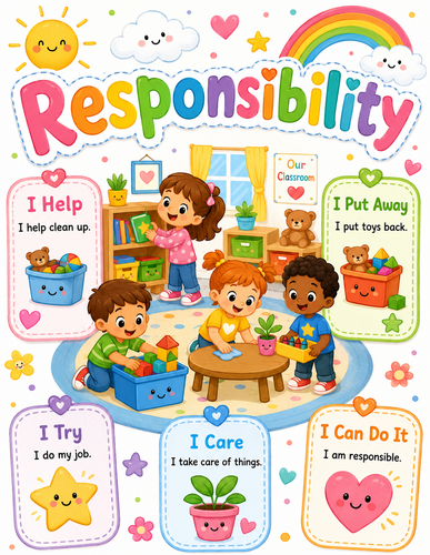 Responsibility I Preschool I Infographic