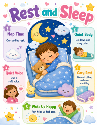 Rest and Sleep I Preschool I Infographic