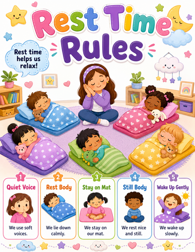 Rest Time Rules I Preschool I Infographic