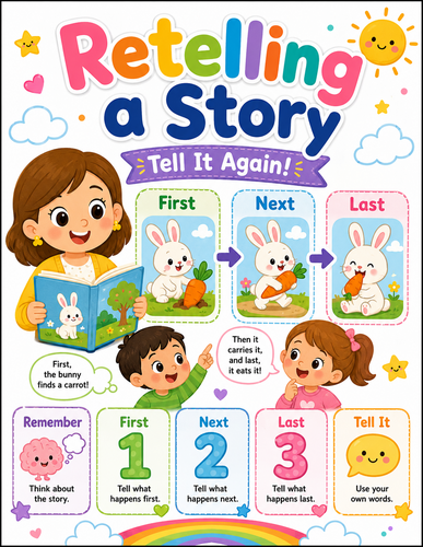 Retelling a Story I Preschool I Infographic