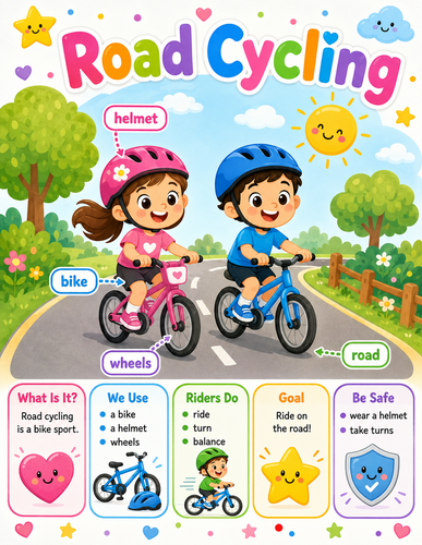 Road Cycling I Preschool I Infographic